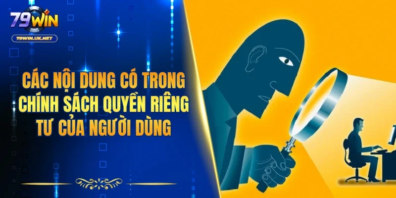 Các nội dung có trong chính sách quyền riêng tư của người dùng