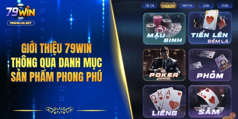 Giới thiệu 79WIN thông qua danh mục sản phẩm phong phú